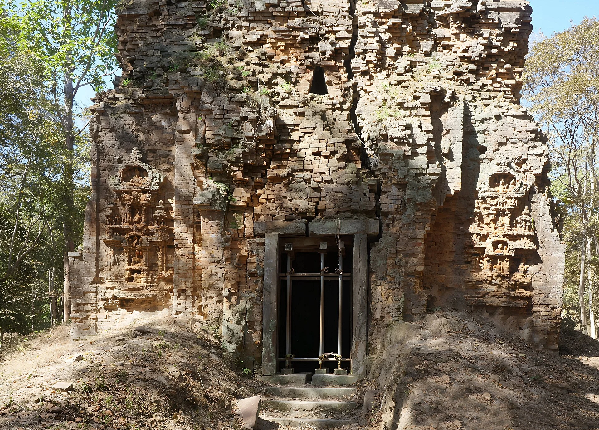 Octagonal brick temple at Sambor Prei Kuk.