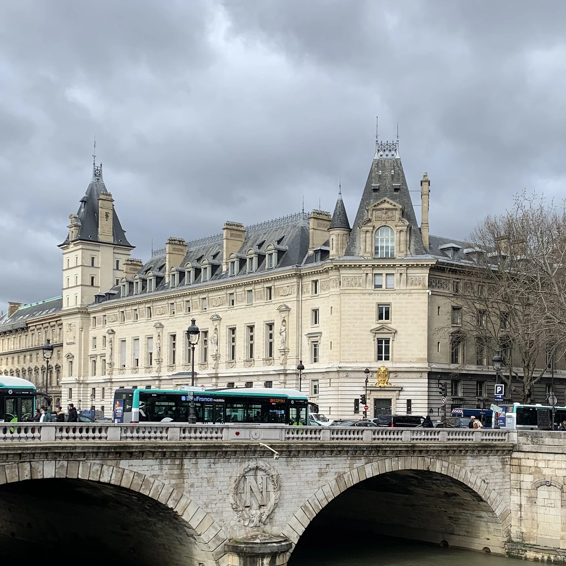 Wide urban view of Paris, the capital of France.