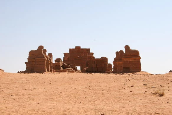 Quiosque romano do sítio arqueológico de Naqa, no Sudão.