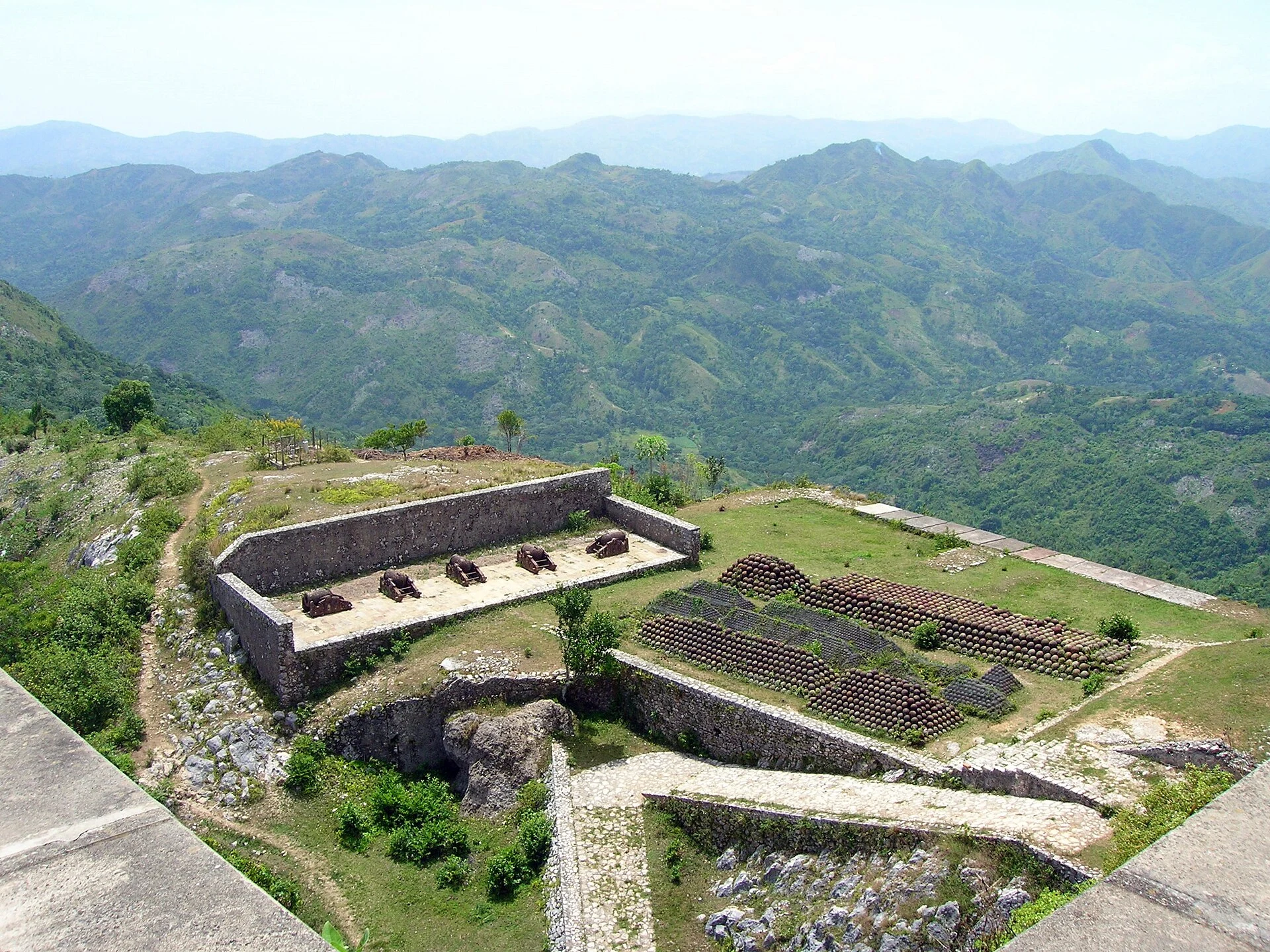 Cannon and masonry walls at Citadelle Henry, Haiti.