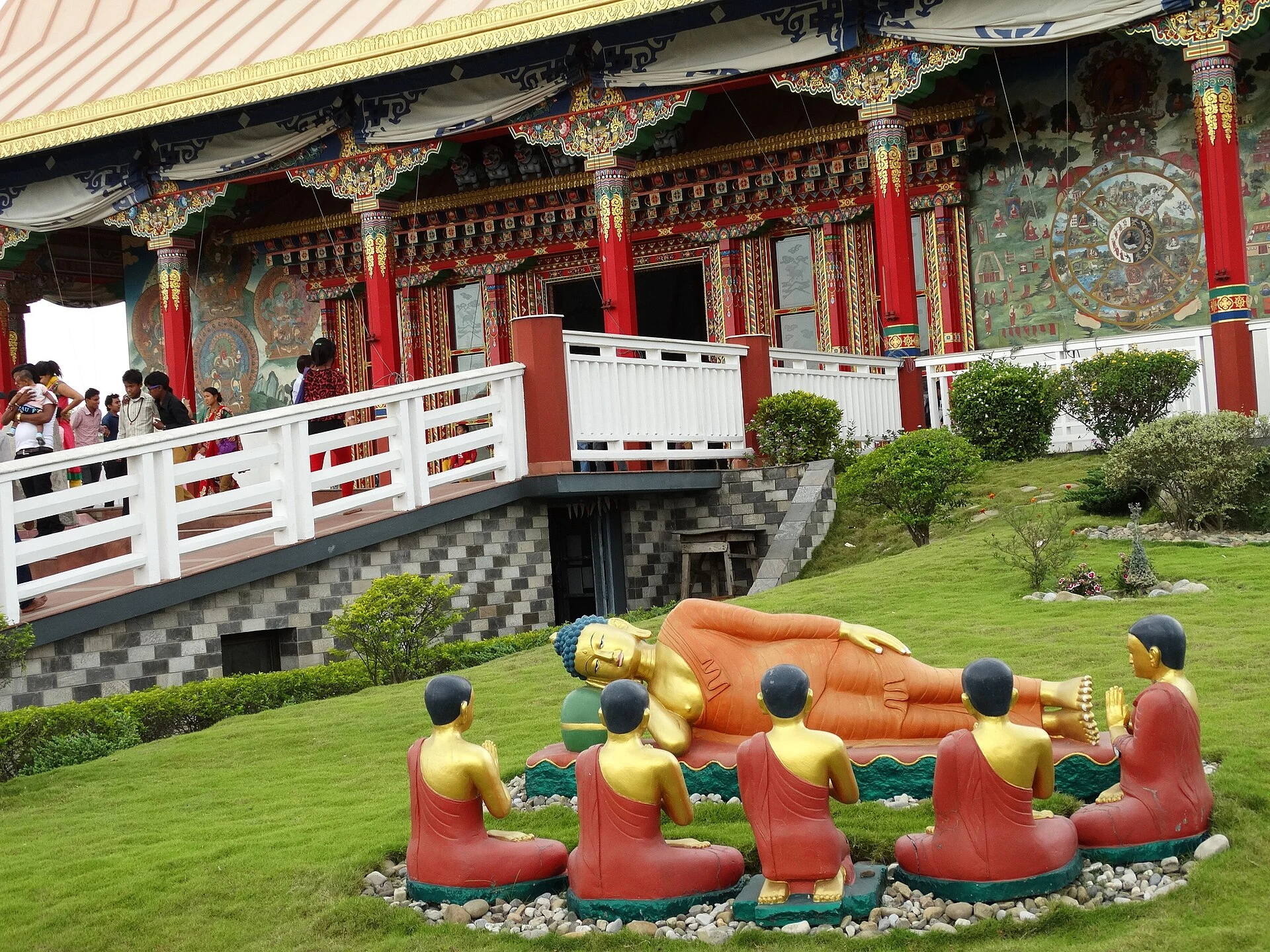 Walkway and canal in Lumbini’s Monastic Zone