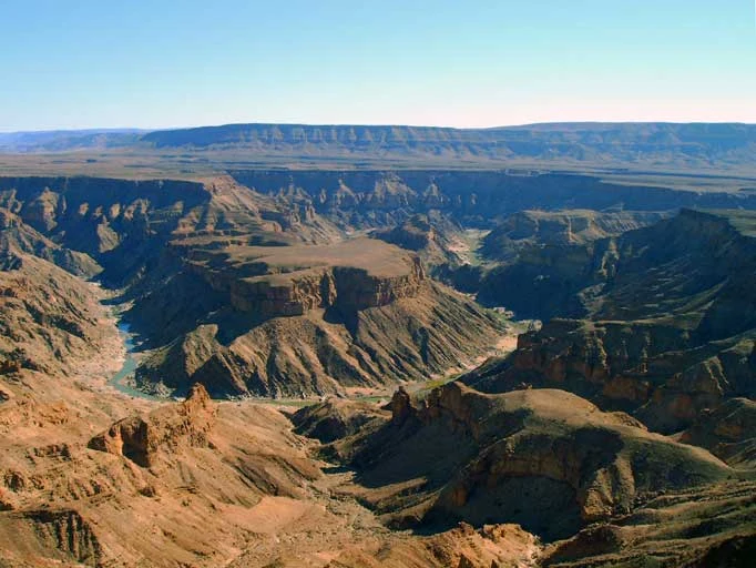 Ampia veduta del Fish River Canyon dal bordo vicino a Hobas.