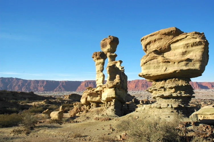 Formazioni sedimentarie chiare nel Parco provinciale di Ischigualasto.