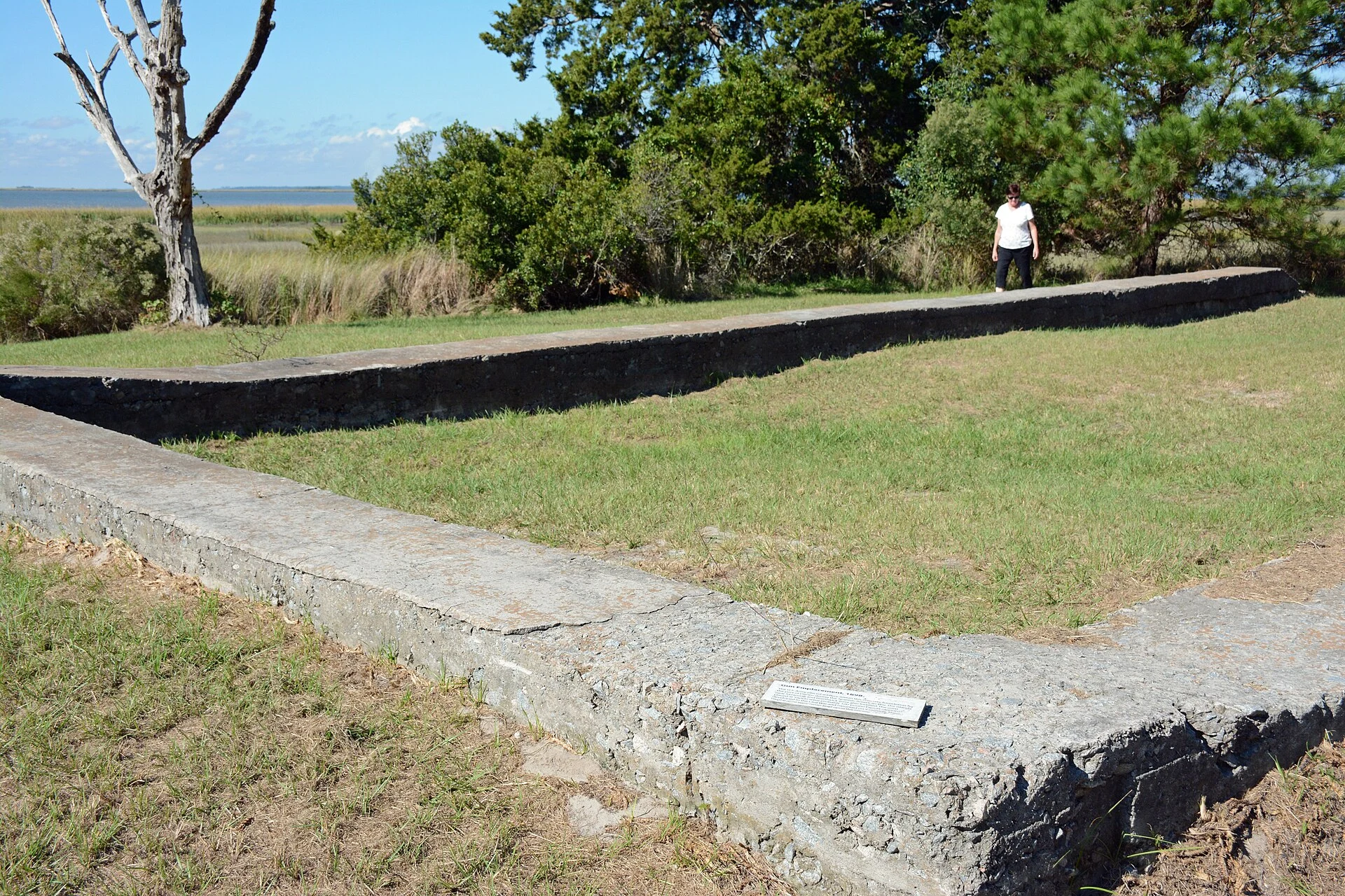 Paysage communautaire de Hog Hammock sur Sapelo Island, sans habitants identifiables.