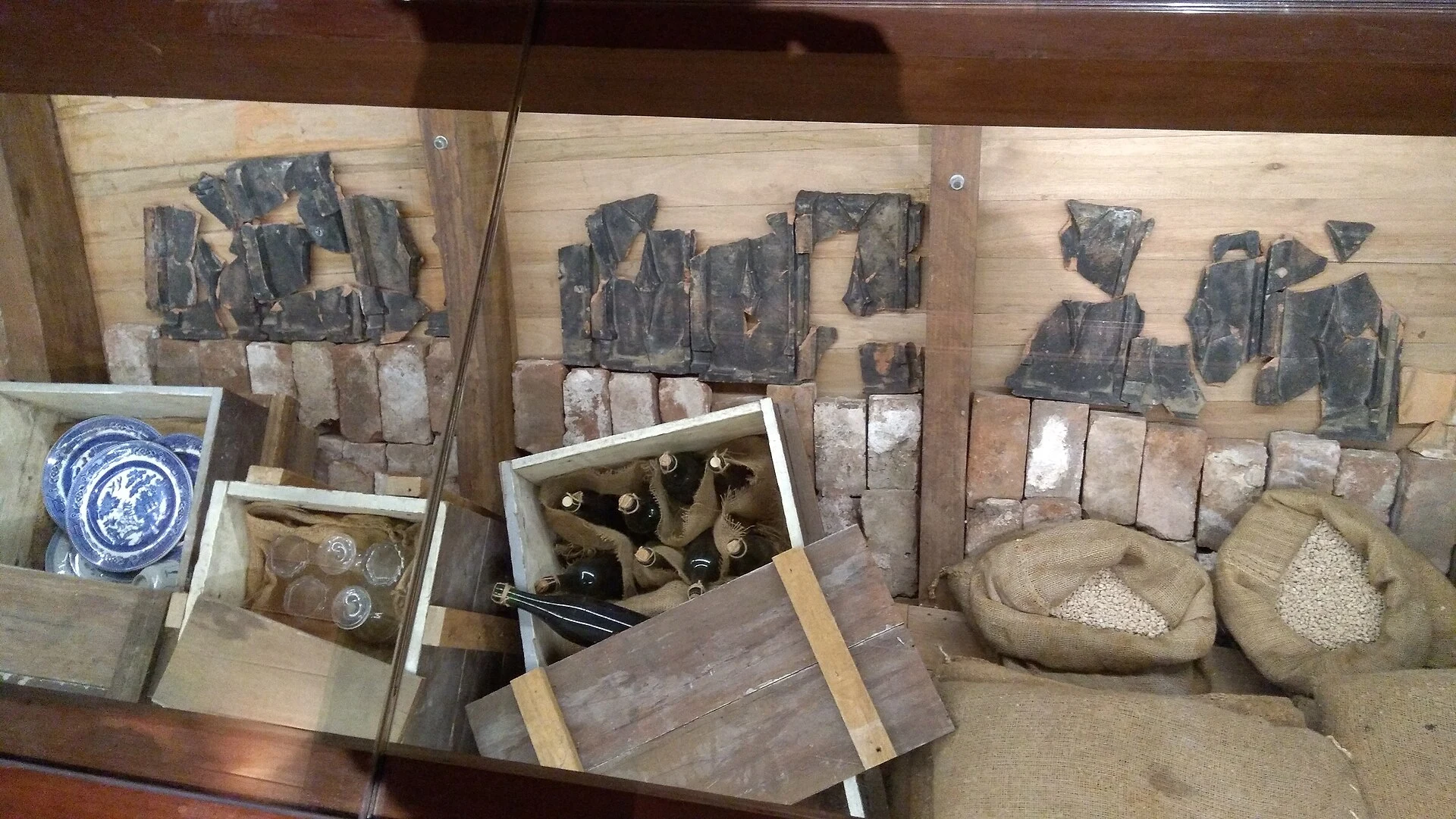 A visitor views an indentured-labour exhibit at the Aapravasi Ghat interpretation centre.