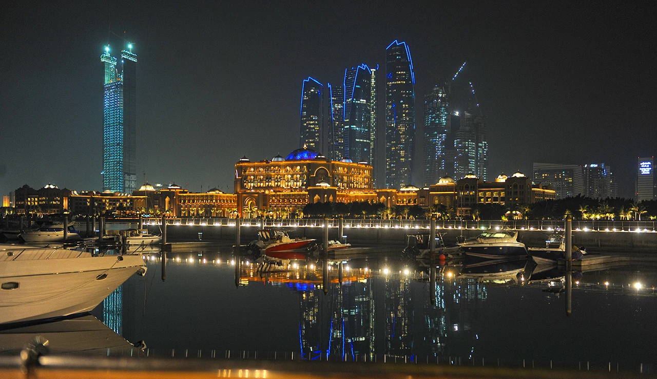 Abu Dhabi city view as a capital reference