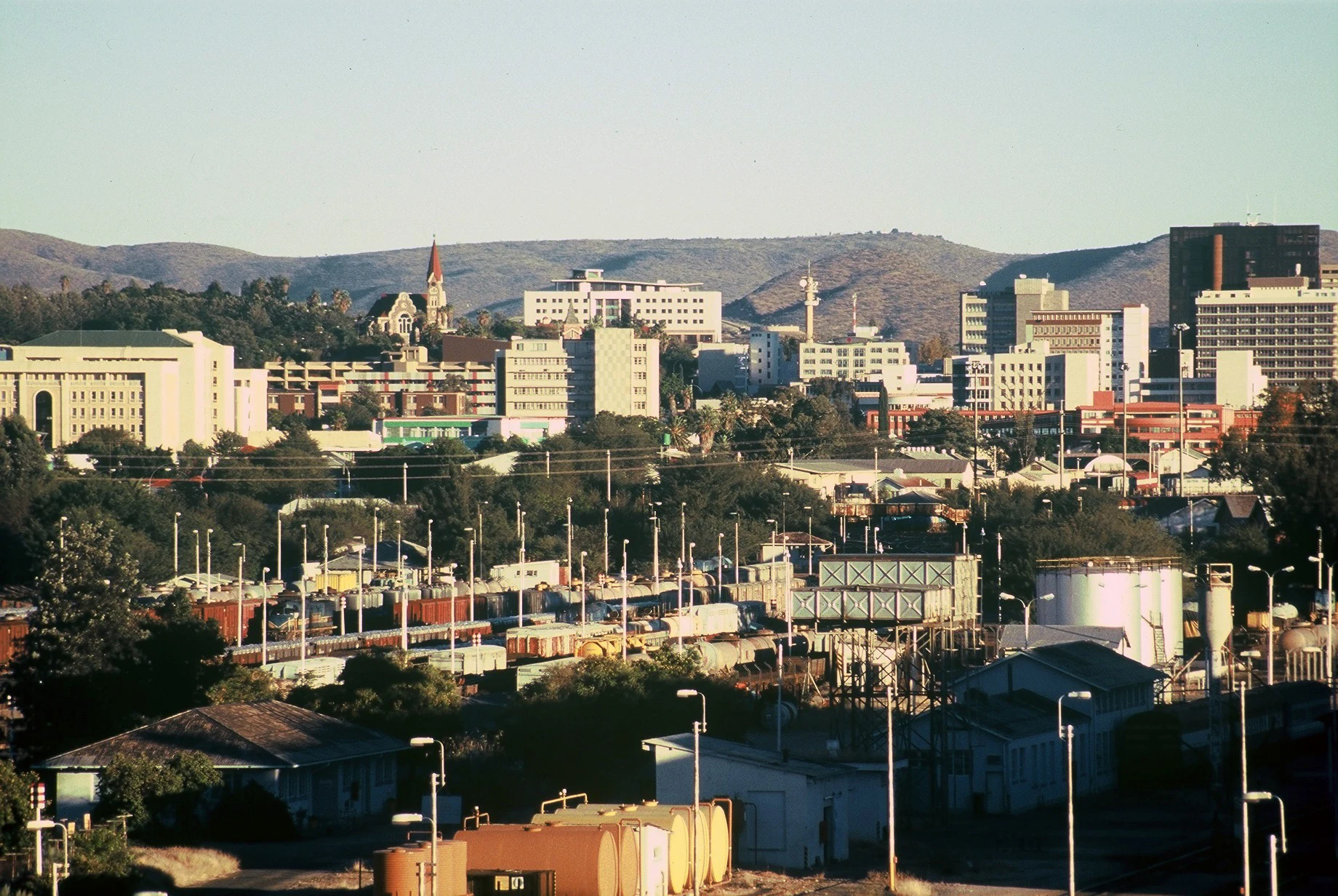 Veduta urbana di Windhoek, capitale della Namibia