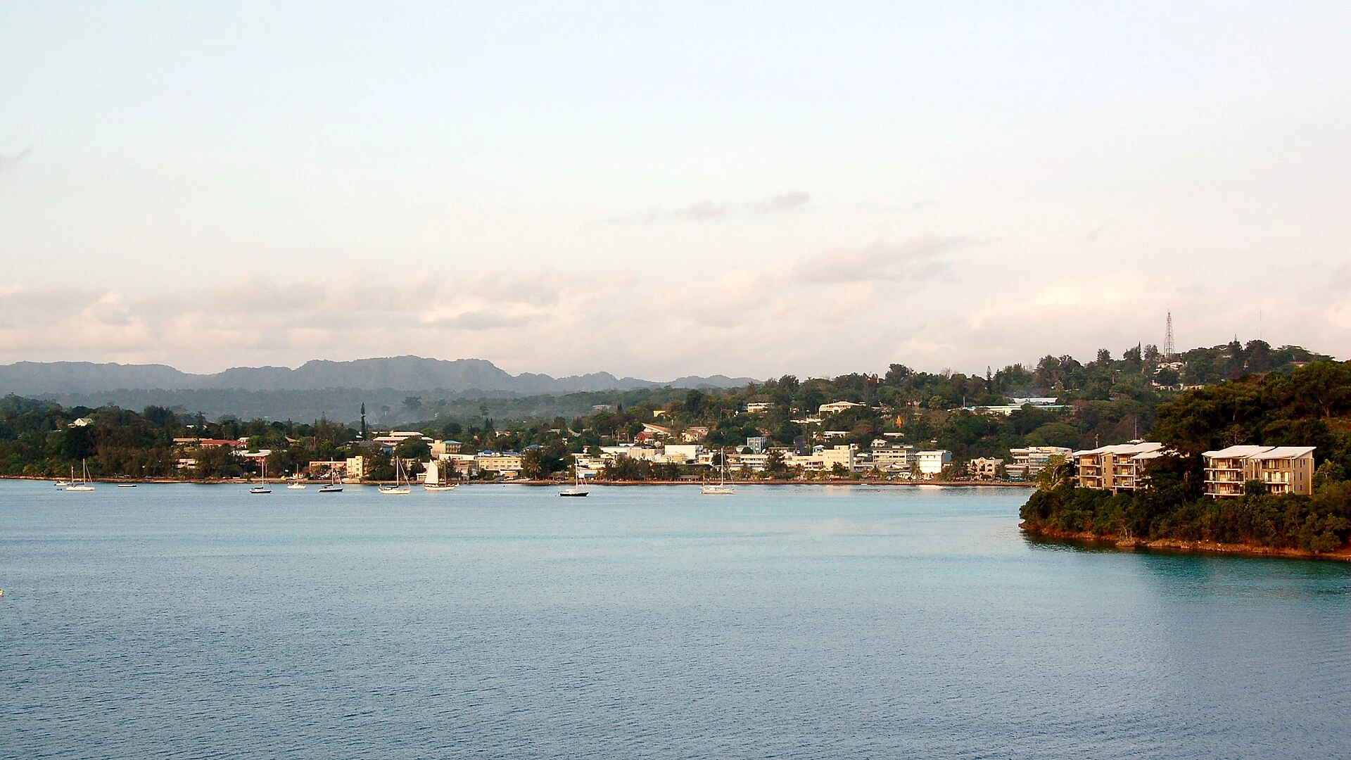 Stadtansicht von Port Vila, der Hauptstadt Vanuatus.