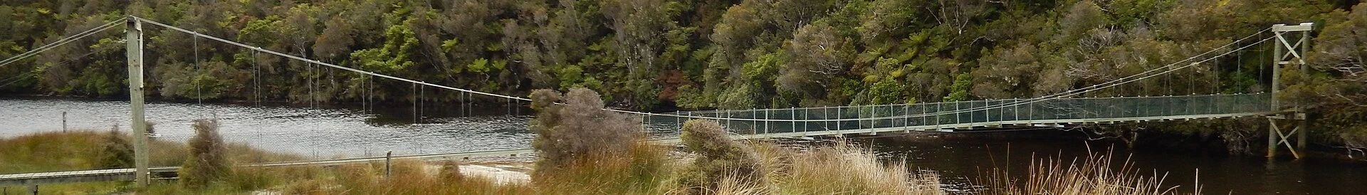 Maori Beach, com floresta nativa e litoral na Rakiura Track.