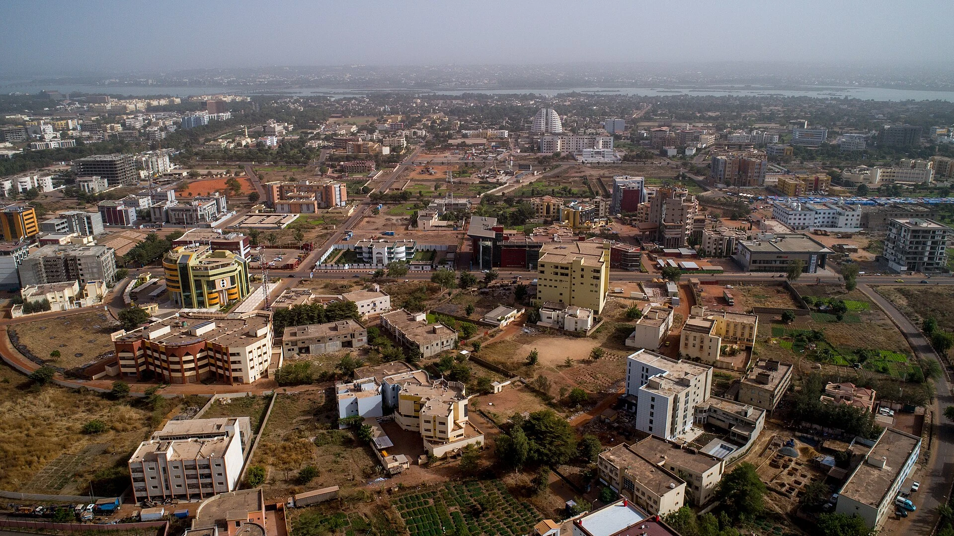 Vue identifiable de Bamako, capitale du Mali.