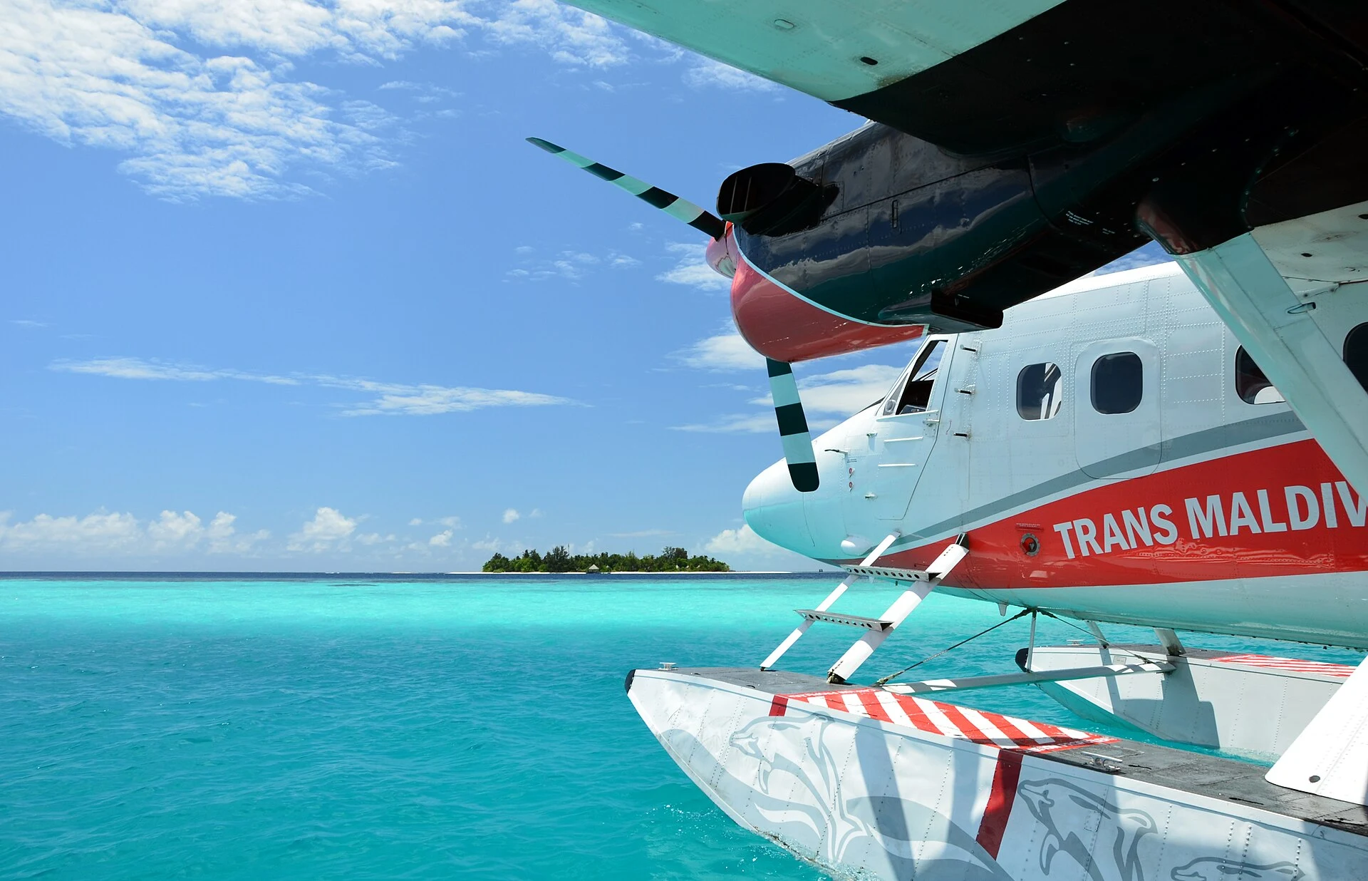 Maldivian islands surrounded by the Indian Ocean in a broad geographic view.
