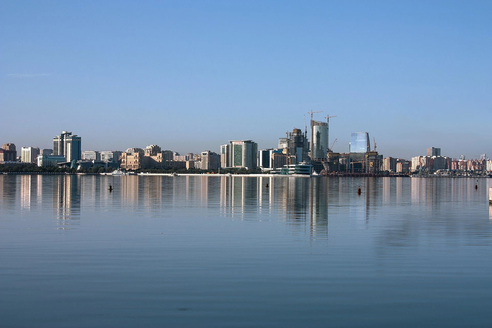 Urban view of Baku, the capital of Azerbaijan.