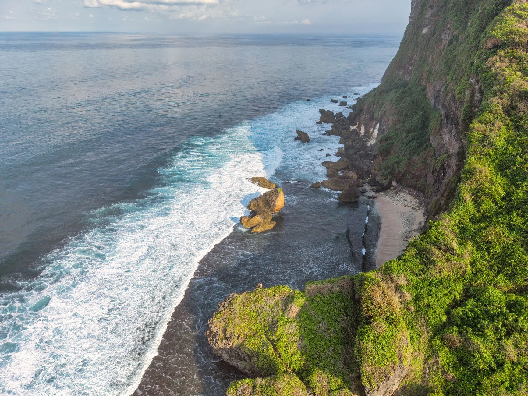 Indian Ocean island coastline as visual context for Comoros.